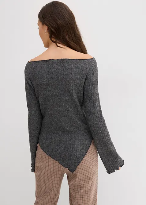 Geribd shirt in een zachte viscosemix, bonprix