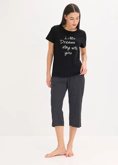 Capri pyjama van biologisch katoen, bonprix
