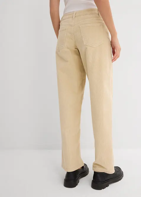 Corduroy barrel broek, mid waist, bonprix
