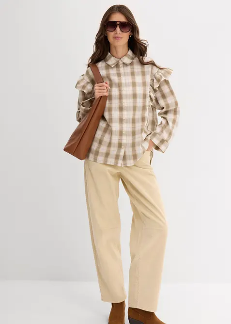 Overhemdblouse met volants, bonprix