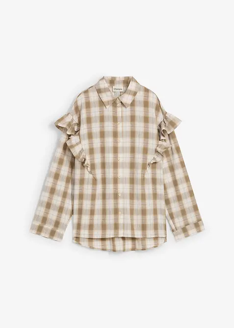 Overhemdblouse met volants, bonprix