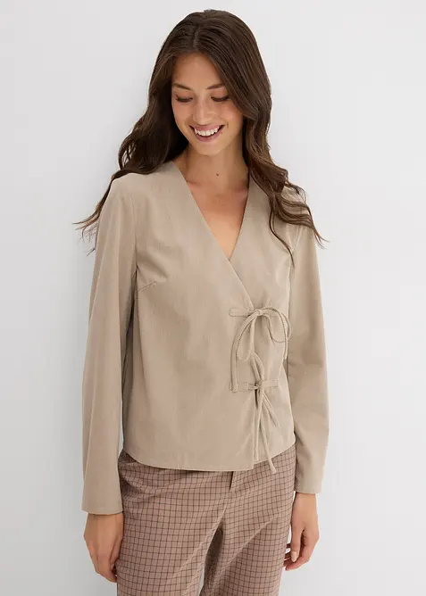 Blouse in een fijne ribstructuur, bonprix