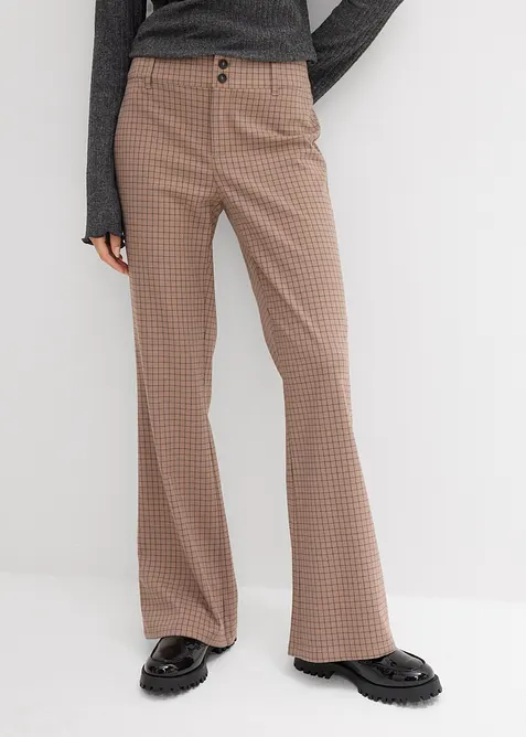 Flared broek met hoge taille, bonprix