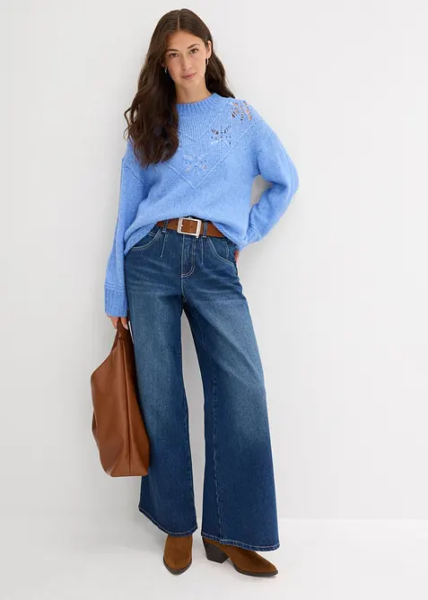 Grof gebreide trui van zachte wolmix, bonprix