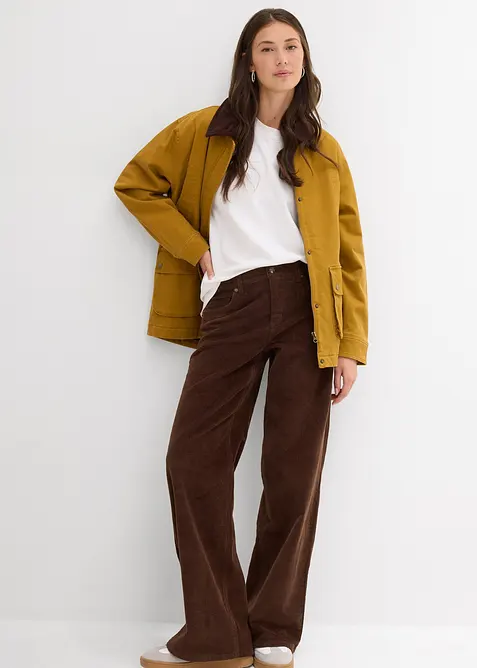 Corduroy broek van elastisch katoenmix, bonprix