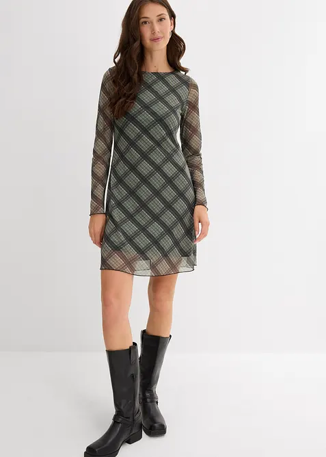 Mini jurk van fijn mesh, bonprix