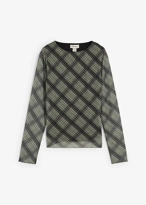 Longsleeve van fijne mesh, bonprix