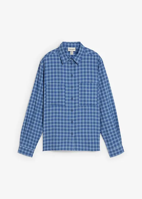 Geruite overhemdblouse van katoen, bonprix