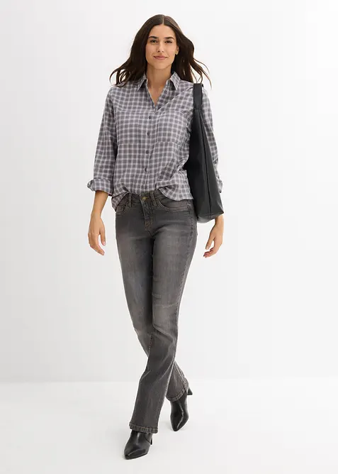 Geruite overhemdblouse van katoen, bonprix