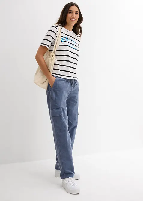 Corduroy broek in barrel-vorm, bonprix