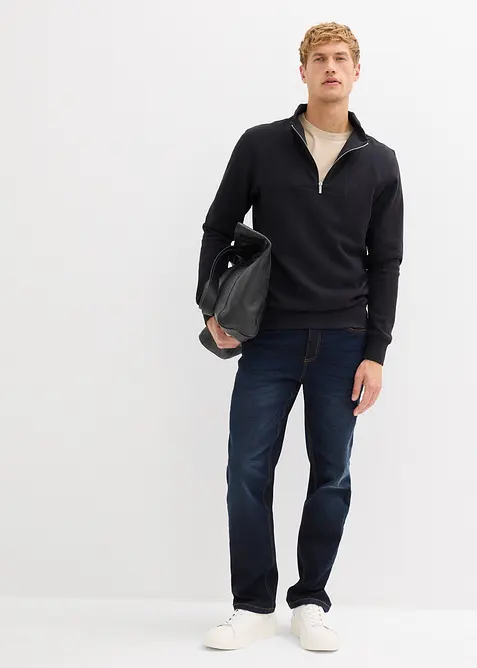 Sweater met schipperskraag van puur biologisch katoen, bonprix