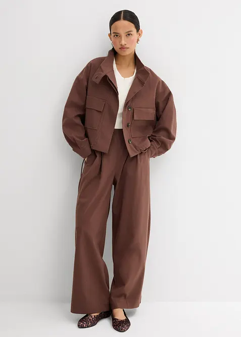 Broek met functionele details van een viscose-mix, bonprix