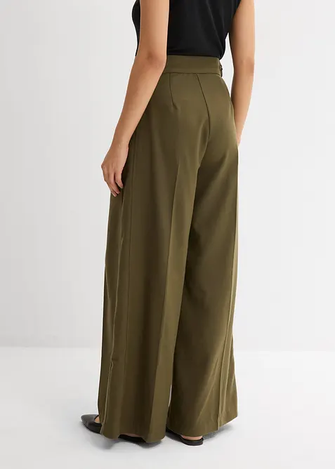 Broek in een viscosemix met gespen aan de zijkanten, bonprix