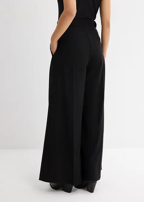 Broek in een viscosemix met gespen aan de zijkanten, bonprix