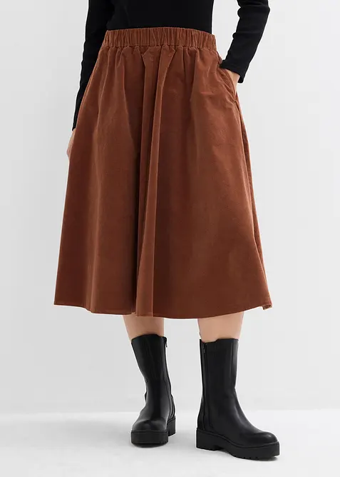 Corduroy rok van katoenmix, bonprix