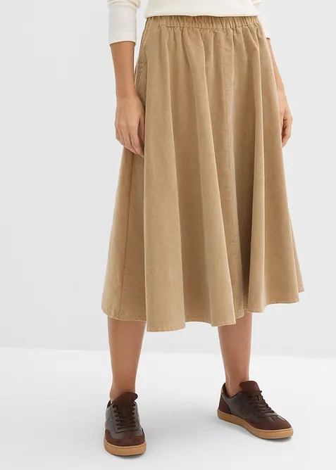 Corduroy rok van katoenmix, bonprix