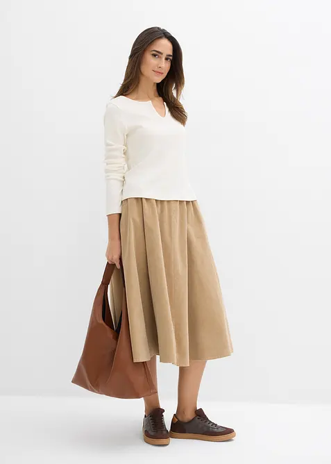 Corduroy rok van katoenmix, bonprix