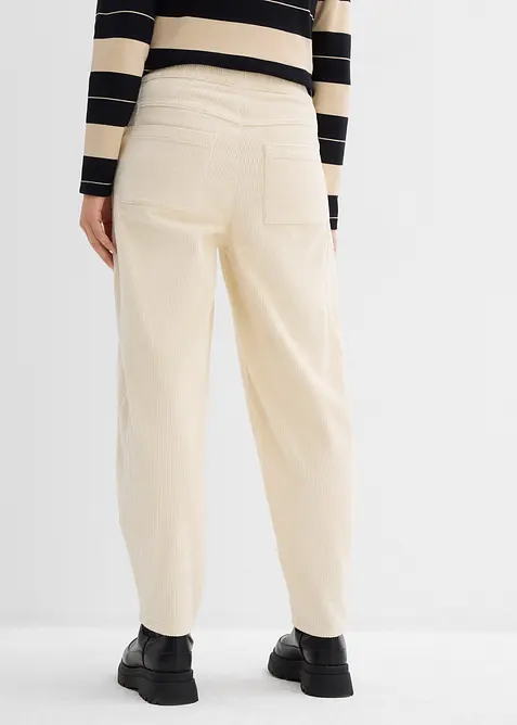 Corduroy broek in barrel model, bonprix
