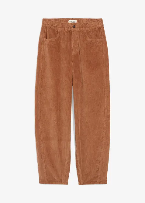 Corduroy broek in barrel model, bonprix