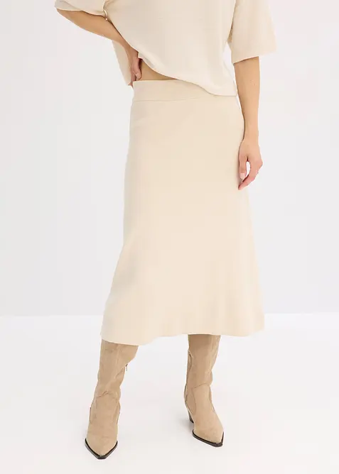 Uitlopende gebreide rok, bonprix