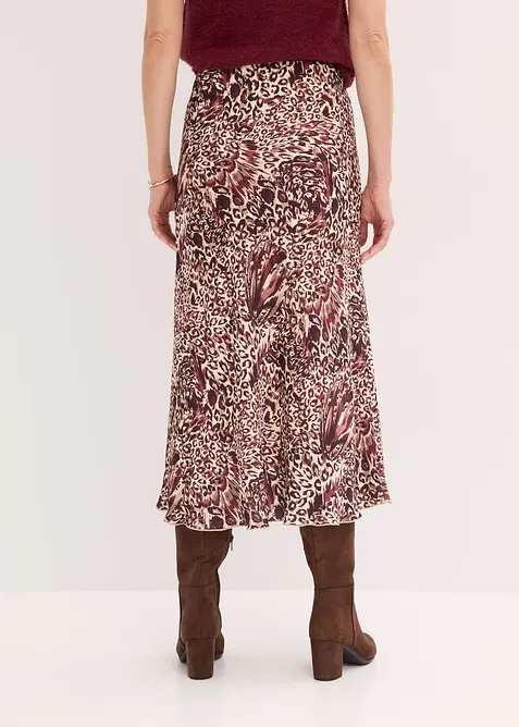 Satijnen rok met structuur, bonprix