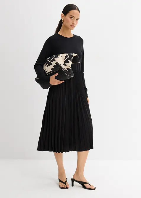 Midi jurk in een viscosemix, bonprix