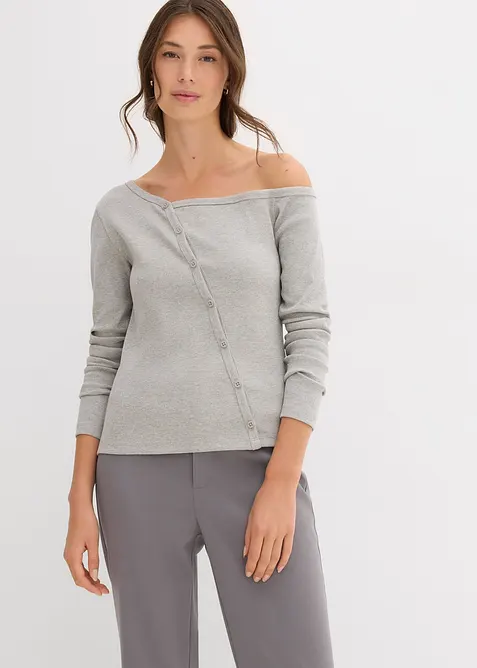 Geribde longsleeve, bonprix