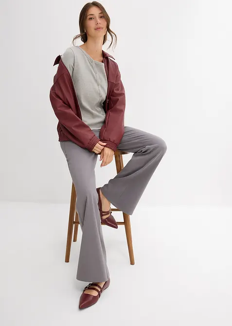 Geribde longsleeve, bonprix