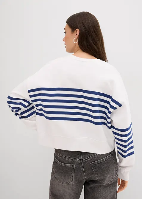 Oversized sweater van puur katoen, bonprix