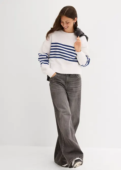 Oversized sweater van puur katoen, bonprix