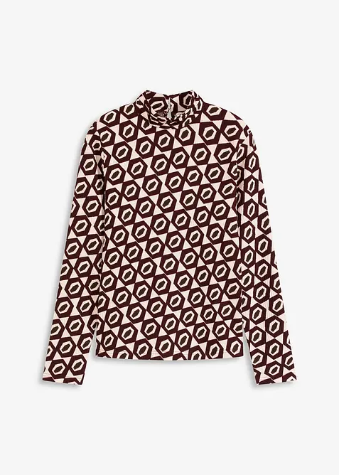 Shirt met opstaande kraag en structuur, bonprix