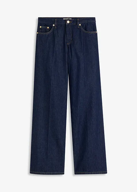 Wide leg jeans mid waist, bonprix