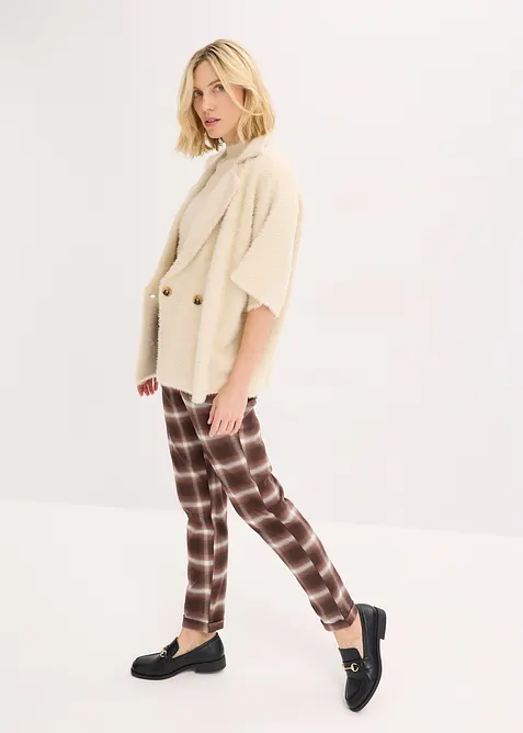 Geruite broek met turn-ups, bonprix