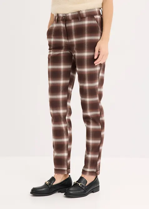 Geruite broek met turn-ups, bonprix