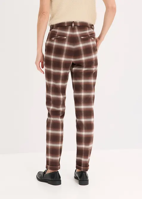 Geruite broek met turn-ups, bonprix