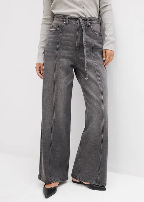 Wide leg jeans high waist, bonprix