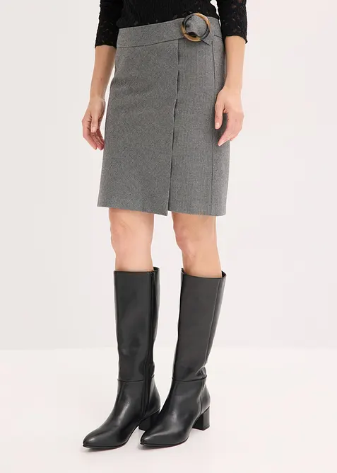 Wikkelrok met visgraatpatroon, bonprix