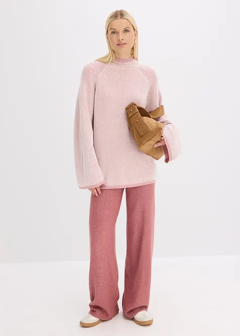 Oversized trui met opstaande kraag, bonprix