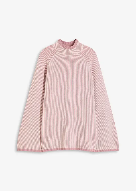 Oversized trui met opstaande kraag, bonprix