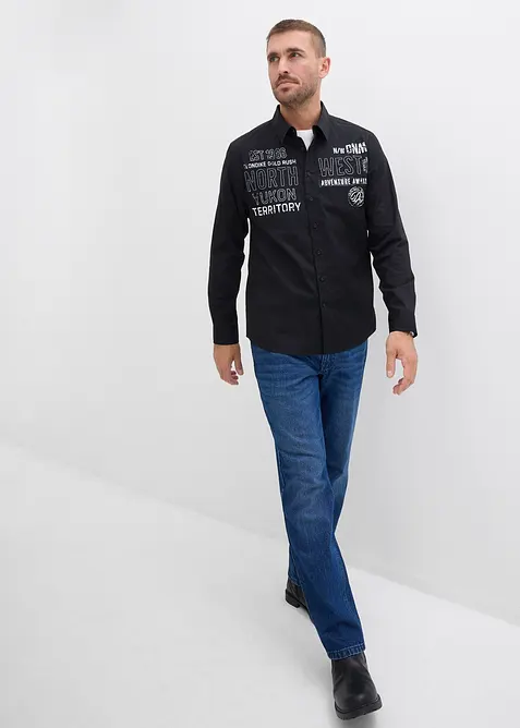 Overhemd van puur katoen met lange mouwen, bonprix