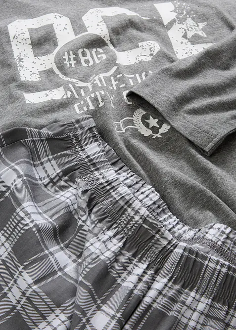 Pyjama met lange mouwen in een katoenmix, bonprix