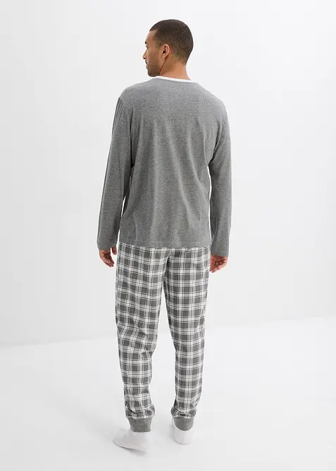 Pyjama met lange mouwen in een katoenmix, bonprix