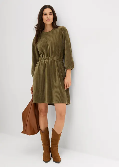 Jurk van jersey corduroy, bonprix
