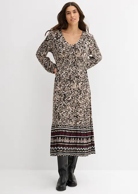 Maxi jurk van een zachte viscose-elastanmix, bonprix