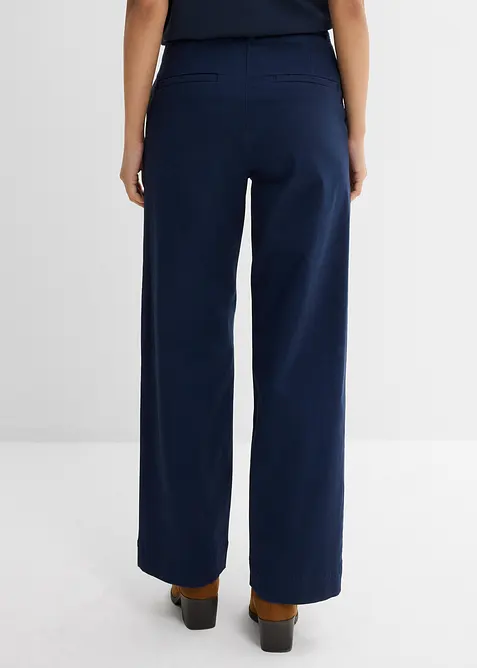 Wijde 7/8 broek van elastisch biologisch katoenmix, bonprix