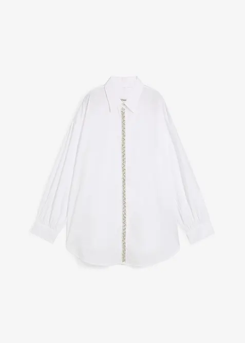 Overhemdblouse met strass, bonprix