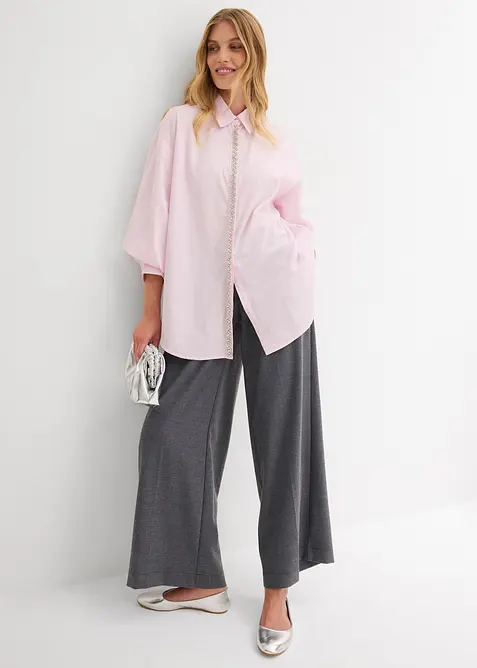 Overhemdblouse met strass, bonprix