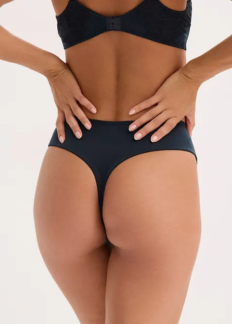 Maxi string met glanzend materiaal (set van 2), bonprix