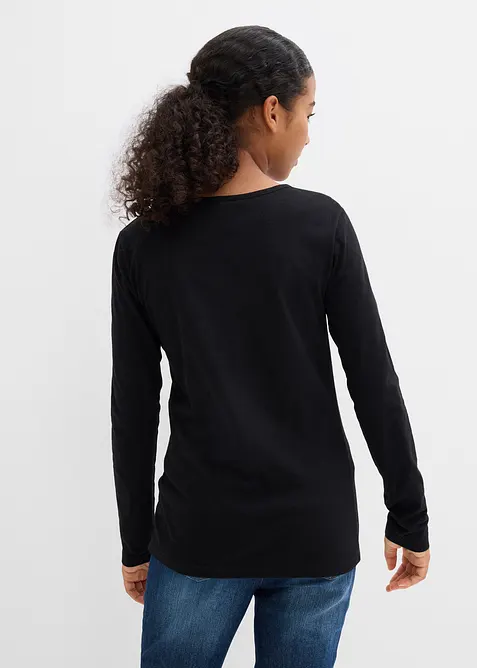 Meisjes longsleeve van katoen (set van 3), bonprix