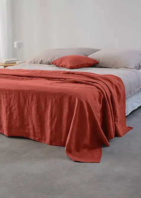 Veelzijdige linnen plaid van hooge kwaliteit, bonprix